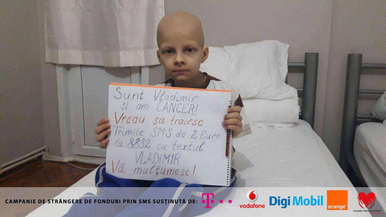Cancerul îl poate răpune! La doar 8 ani, Vladimir duce o luptă între viaţă şi moarte!