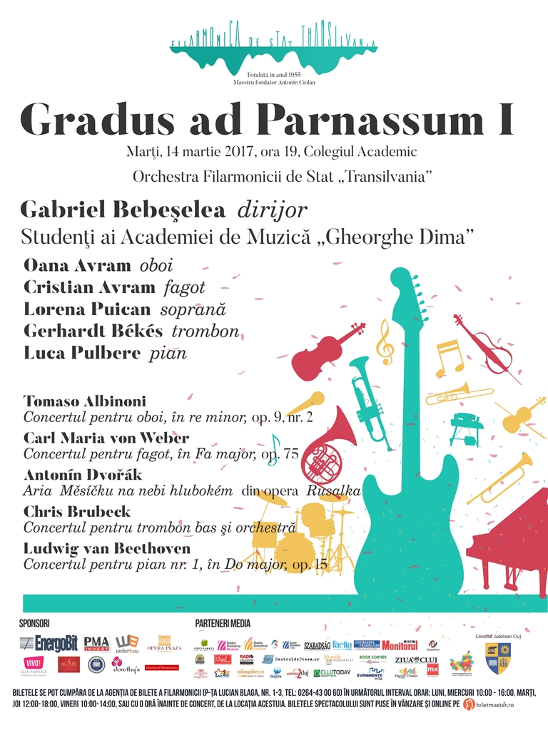Gradus ad Parnassum – Concert simfonic cu studenţi ai Academiei de Muzică „Gheorghe Dima” sub bagheta dirijorului Gabriel Bebeşelea