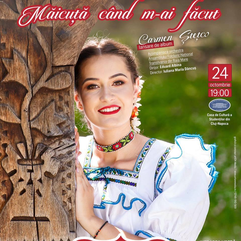 Lansarea primului album de muzică populară a tinerei artiste Carmen Şteţco