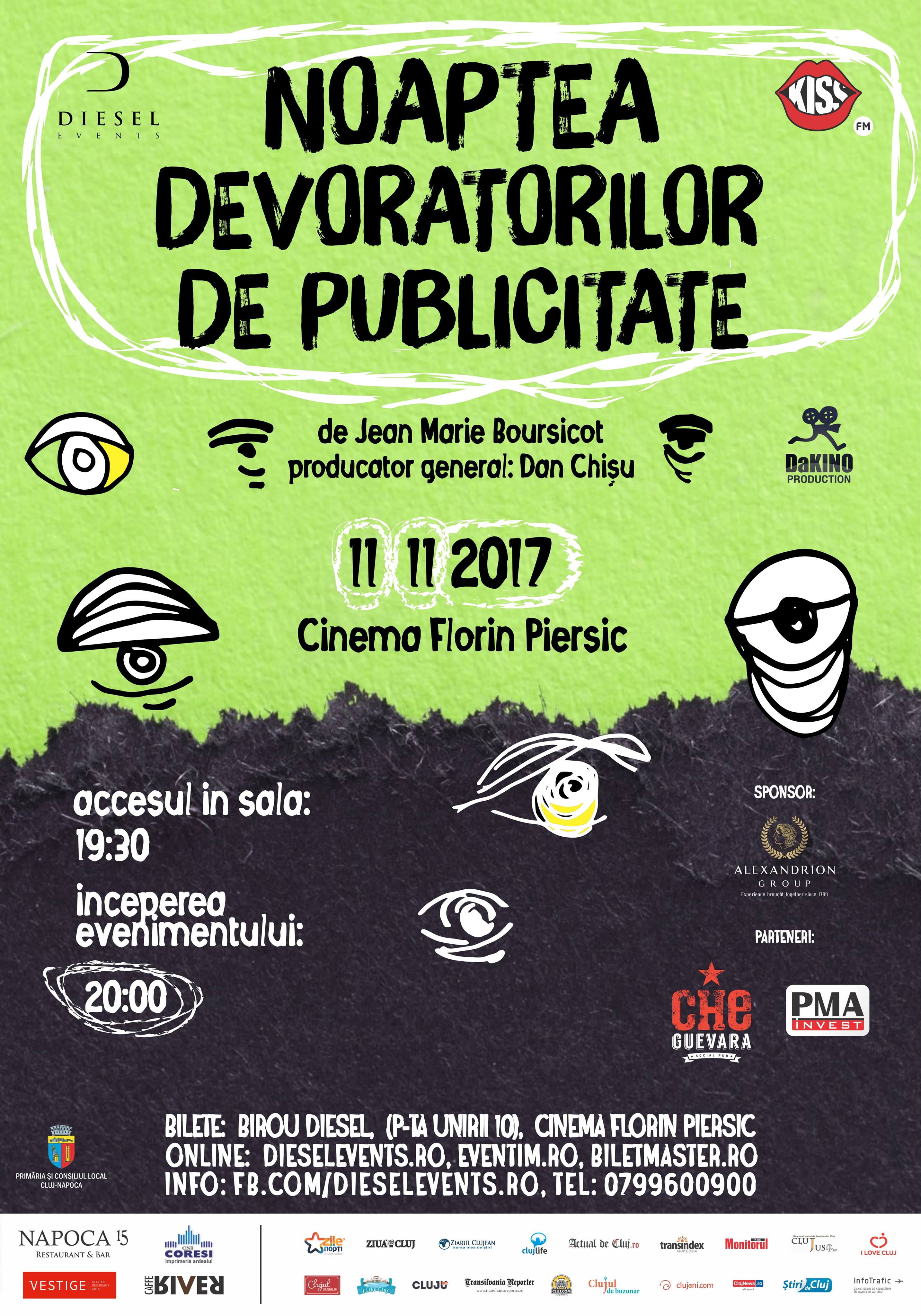 Noaptea Devoratorilor de Publicitate aduce și în acest an cele mai bune reclame la Cinema Florin Piersic din Cluj