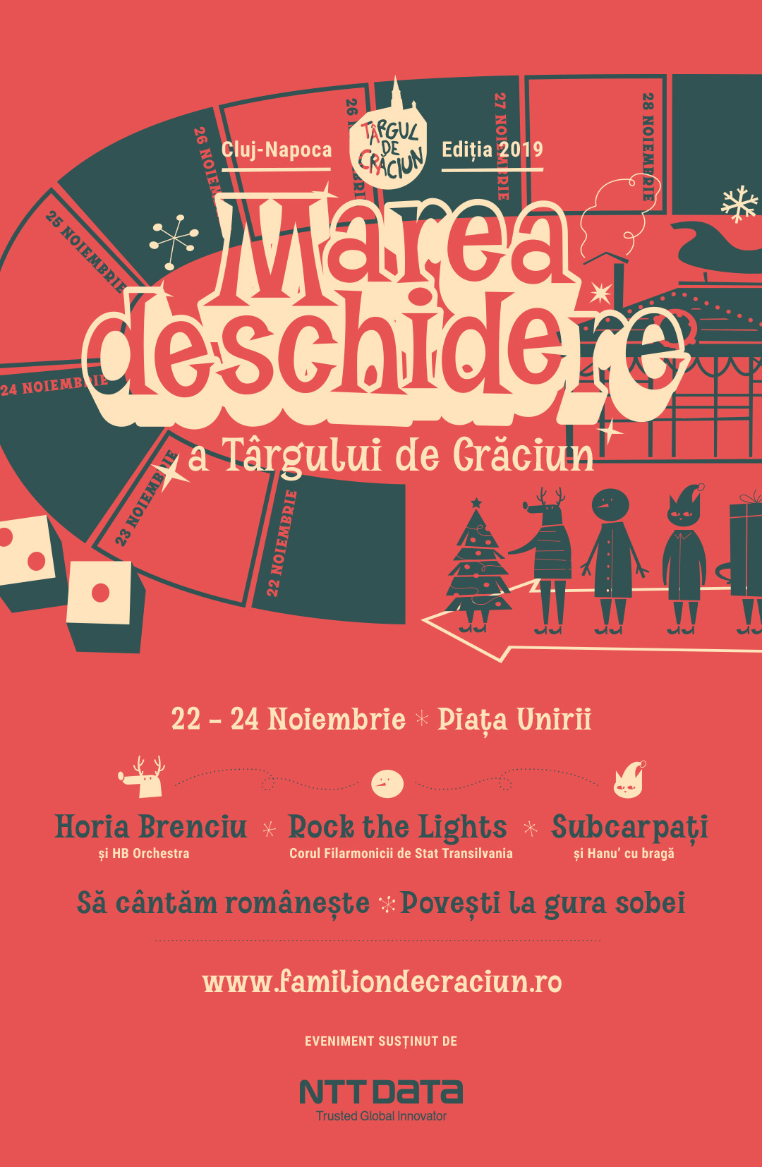 PROGRAM Târgul de Crăciun Cluj 2019. Horia Brenciu și Subcarpați, concerte în weekend-ul inaugural