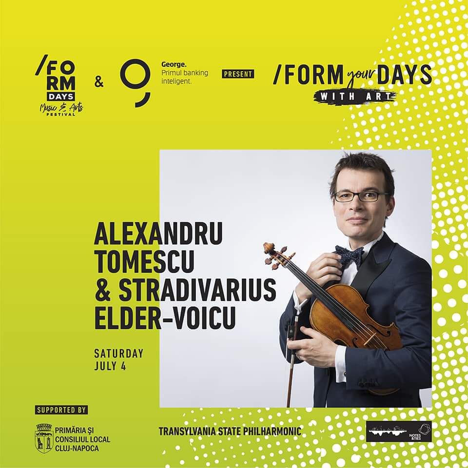 Alexandru Tomescu reînvie centrul Clujului cu vioara Stradivarius Elder-Voicu