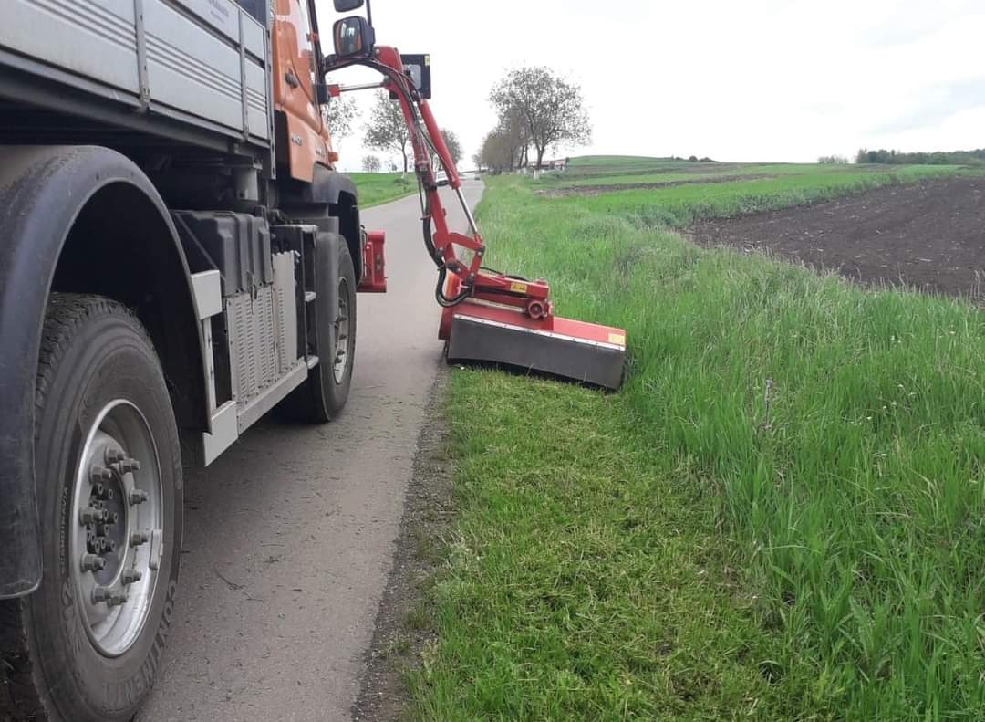 Au început lucrări de cosire a vegetației pentru combaterea ambroziei din apropierea drumurilor județene
