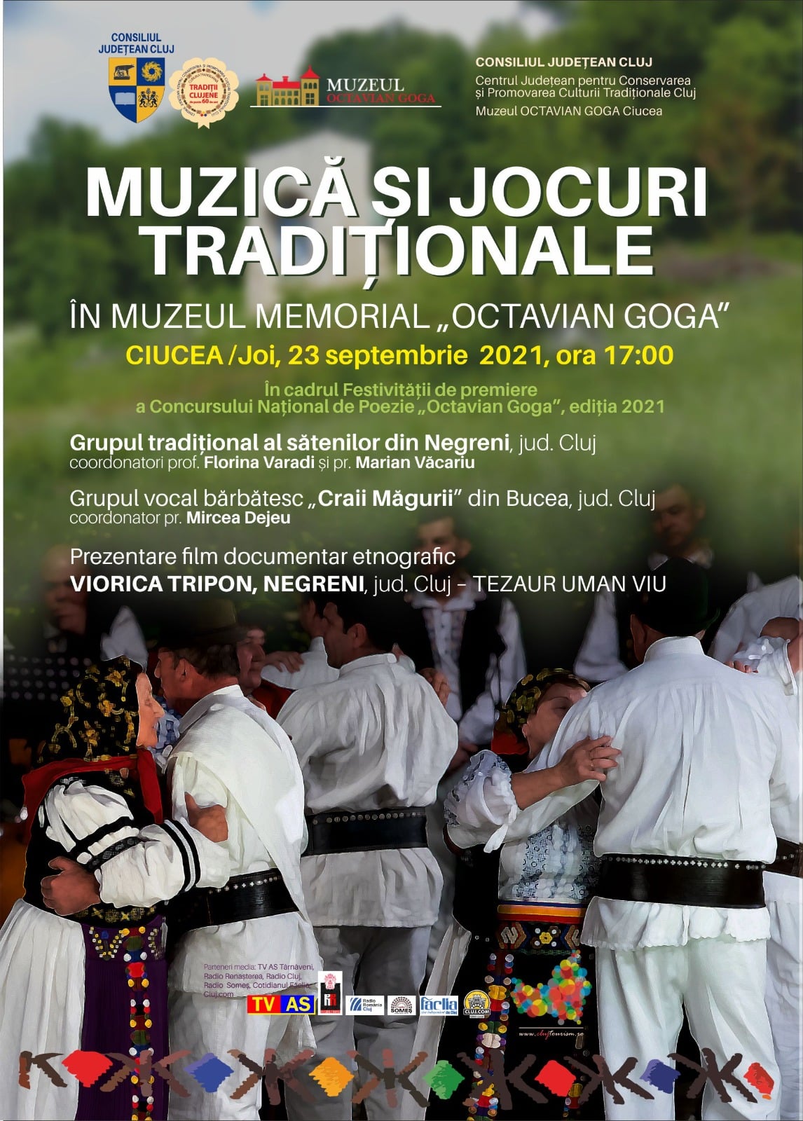 Muzică și jocuri tradiționale, la Muzeul Memorial „Octavian Goga” din Ciucea