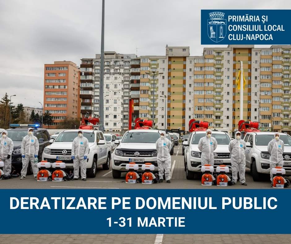 Acțiune de deratizare a domeniului public la Cluj-Napoca