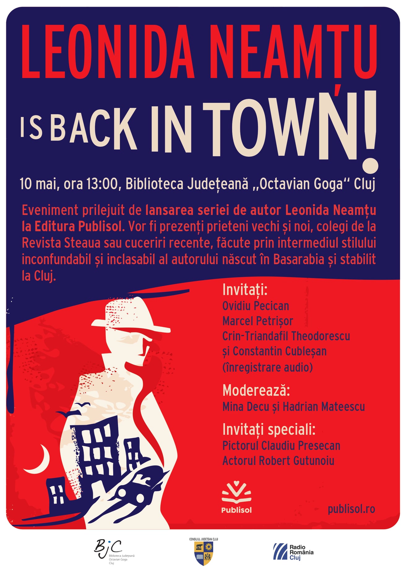 „Leonida Neamțu is back in town!”, la Biblioteca Județeană „Octavian Goga”