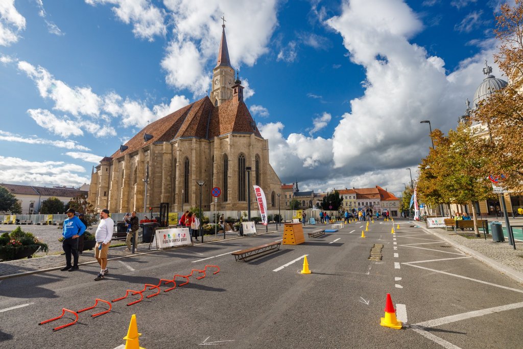 La Cluj a avut loc Săptămâna Europeană a Mobilității: latura de Est a Pieței Unirii a fost deschisă pentru pietoni