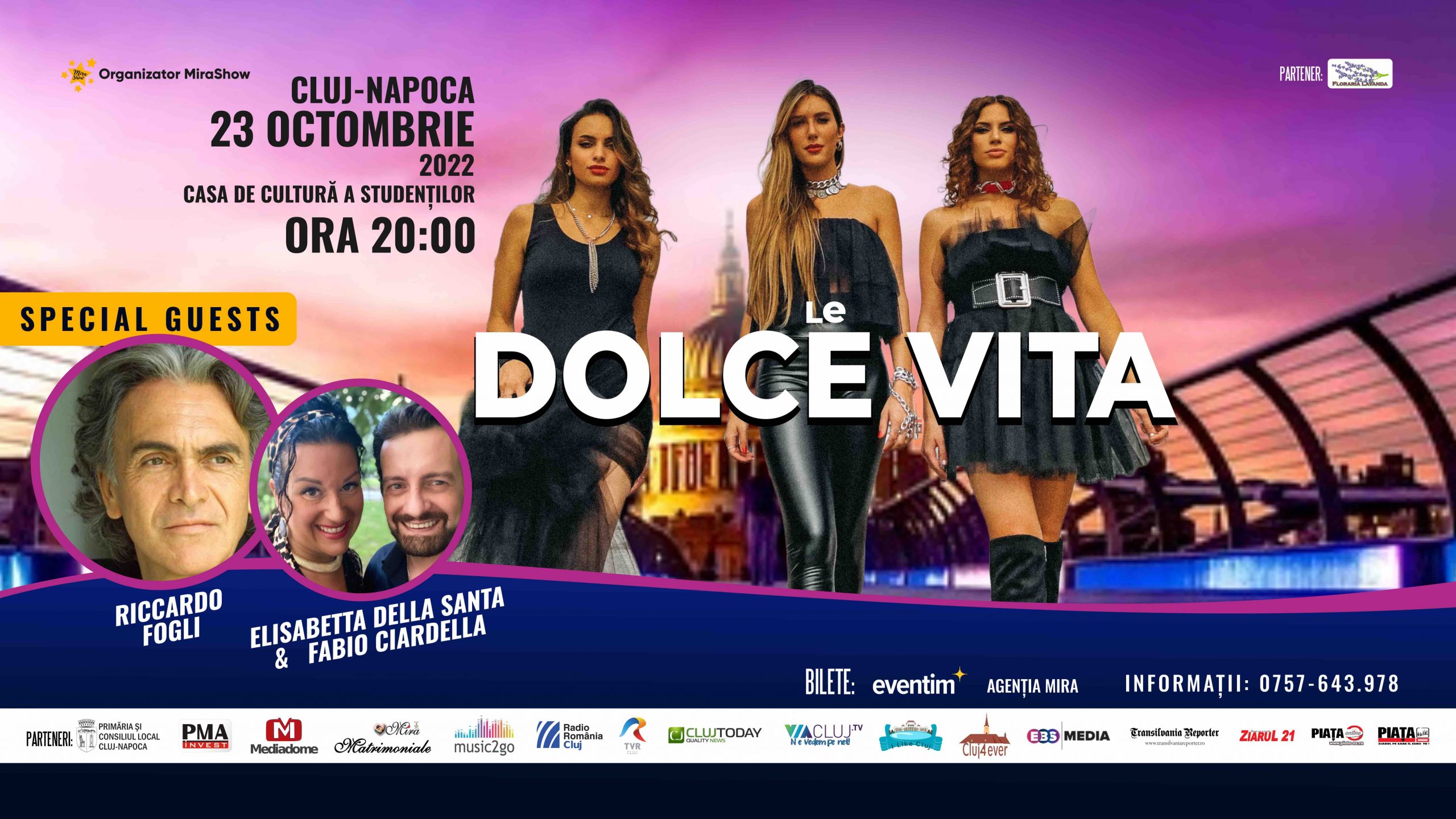 „Le Dolce Vita”, varianta feminină a Il Volo, va concerta pe 23 octombrie, la Cluj-Napoca. Spectacolul va fi completat de o expoziție florală și de sculpturi￼