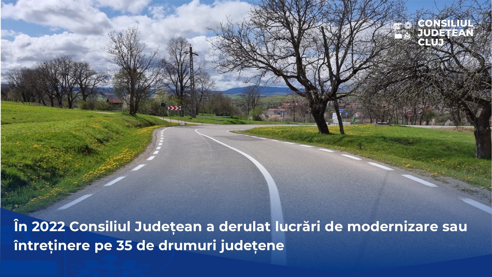 Lucrări de modernizare pe 35 de drumuri județene, derulate în 2022