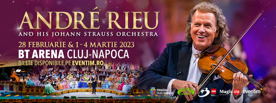 Începe seria de concerte susținute de ANDRÉ RIEU la Cluj-Napoca. Află programul și regulile de acces