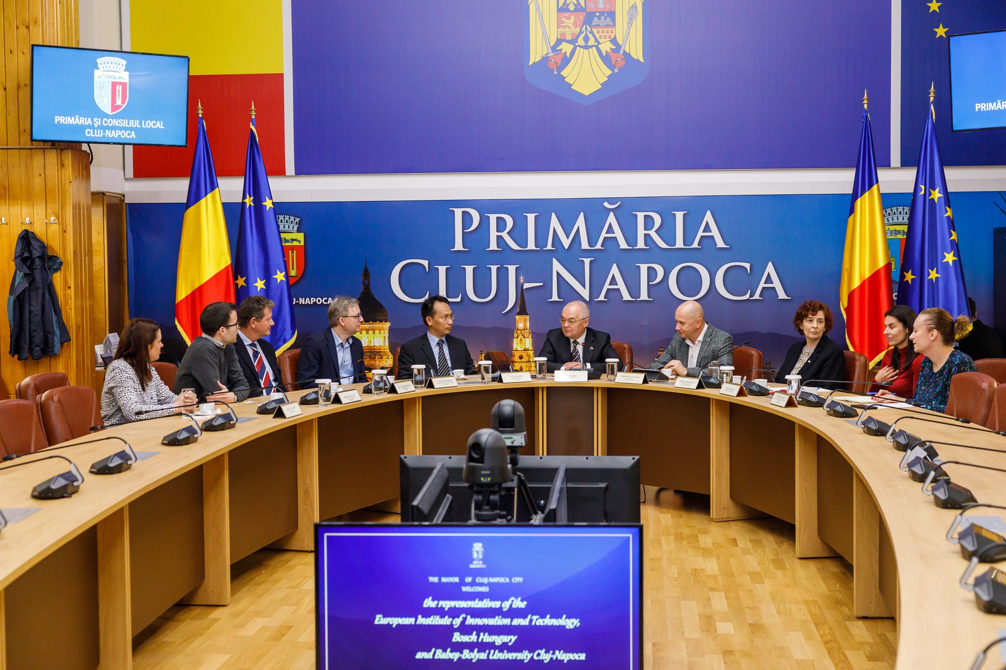 Delegație de experți europeni în domeniul inovării, în vizită la Primăria Cluj-Napoca