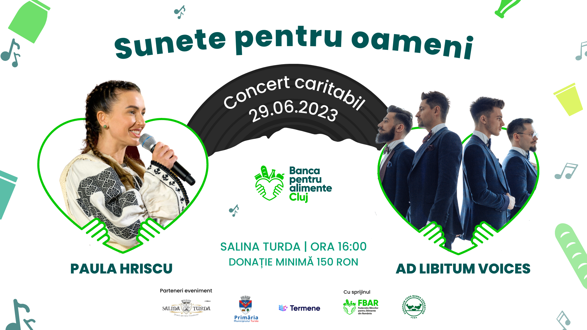 Concert caritabil la Salina Turda. Ad Libitum Voices și Paula Hriscu vor oferi un recital inedit!