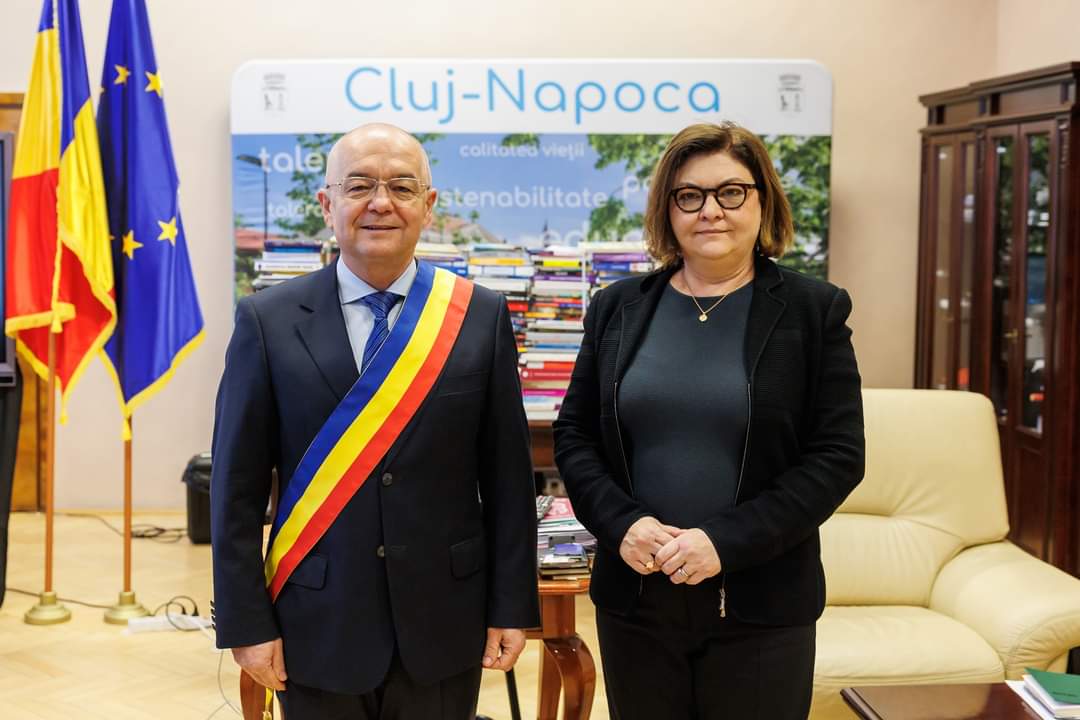 Comisarul european pentru transporturi, Adina Vălean, în vizită la Primăria Cluj-Napoca: „Clujul reprezintă un nod de transporturi de importanță strategică la nivel regional în UE”